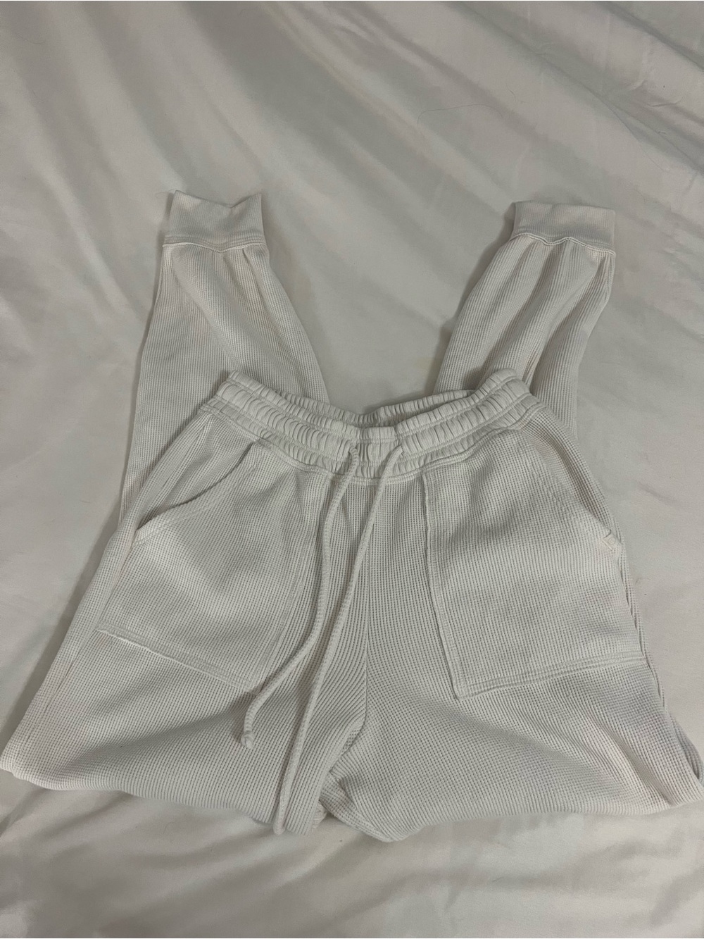 Gilly Hicks/Hollister White Waffle Knit sweatpants